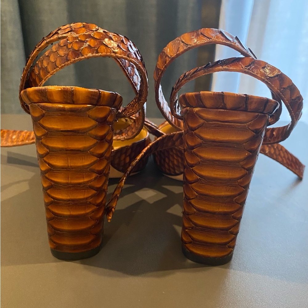 Alexandre Birman Clarita Ankle-Wrap Python Pumps - image 4